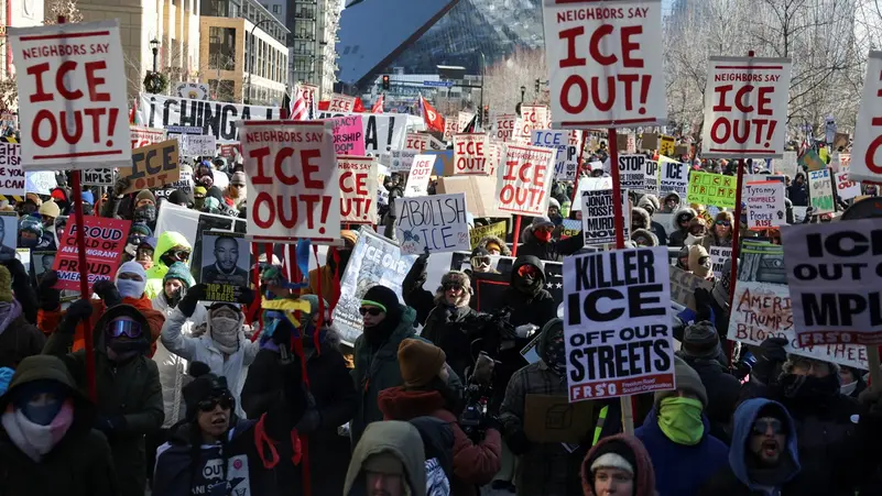 Thousands Protest ICE Detention of Five-Year-Old as Minneapolis Businesses Shut Down