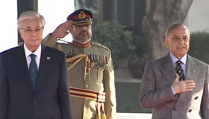 President Tokayev Meets PM Shehbaz at PM House on First State Visit to Pakistan